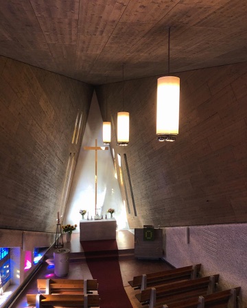Fenster, Decken aus Beton, Glas · Martin-Luther-Kirche — Ernst-Ulrich Krägel / Franz Steinbrüchel