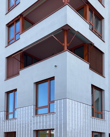 Fassaden, Fenster aus Metall, Glas · Alterssiedlung Talstrasse — Baumberger Stegmeier Architektur