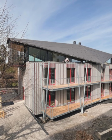 Fassaden, Fenster aus Holz, Metall · Atelierhouse — Burkhalter Sumi Architekten
