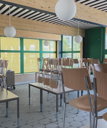 Fenster, Decken aus Holz, Metall · Guggach III, Kindergarten — Donet Schäfer Reimer Architekten