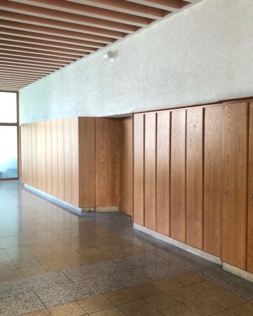 Decken aus Holz, Keramik · Kantonsschule Hottingen — Adolf Carl Müller