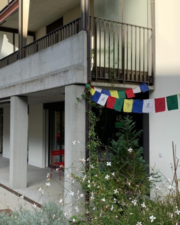 Balkone, Eingänge aus Beton, Metall · Entlisberg — Meier Hug Architekten
