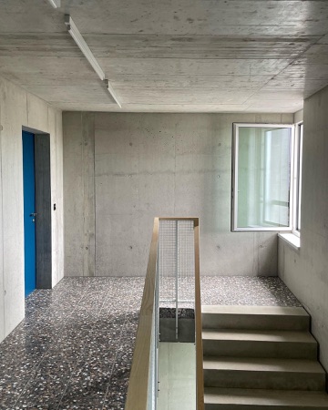 Treppenhäuser, Fenster aus Beton, Metall · Wohnsiedlung Birchstrasse — Enzmann Fischer Partner