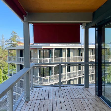 Handläufe, Balkone aus Holz, Metall · Wohnsiedlung Asylstrasse — Fischer Architekten