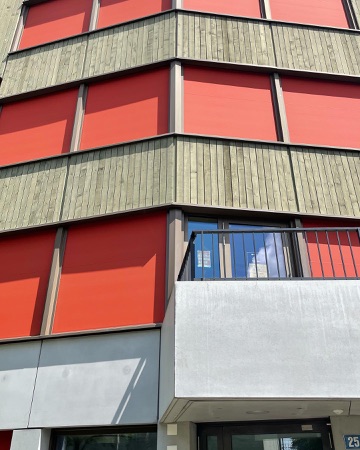 Fassaden, Fenster aus Beton, Holz · Hort Ilgen — Wolfgang Rossbauer