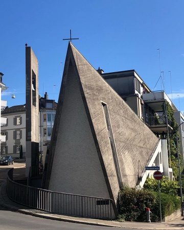 Fassaden, Handläufe aus Beton, Metall · Martin-Luther-Kirche — Ernst-Ulrich Krägel / Franz Steinbrüchel