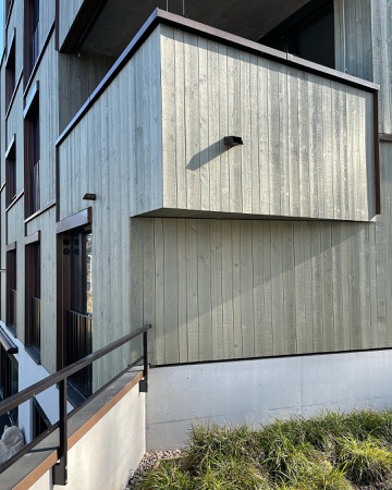 Fassaden, Handläufe aus Beton, Holz · Strickler-Areal — Neff Neumann Architekten