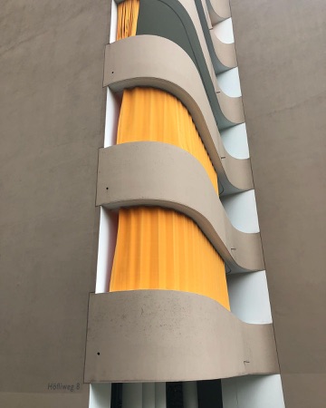 Fassaden, Balkone aus Beton, Verputz · Wohnsiedlung Heuried — Peter Leemann / Claude Paillard