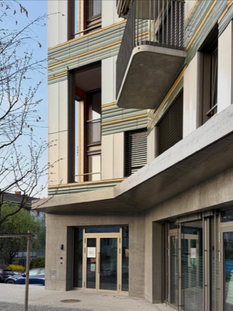 Fassaden, Türen aus Beton, Glas · Wohnüberbauung Wydäckerring — Duplex Architekten