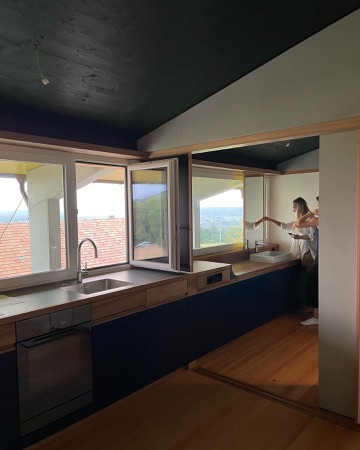 Fenster, Küchen aus Holz, Metall · Haus im Garten — Loeliger Strub Architektur