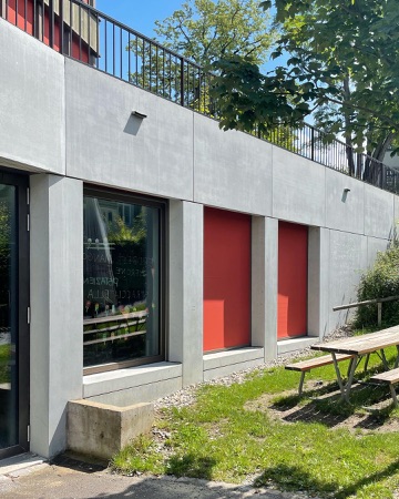Fassaden, Fenster aus Beton, Glas · Hort Ilgen — Wolfgang Rossbauer
