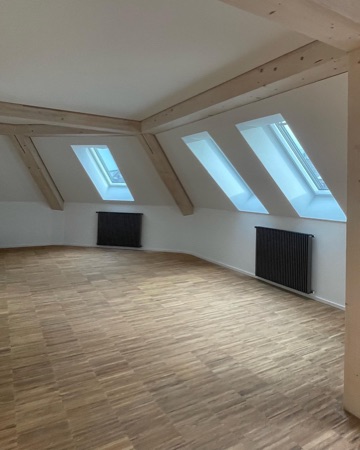 Oberlichter, Decken aus Holz · Ersatzneubau Hunzikerei - Wohnen im Gewerbehaus — op-arch