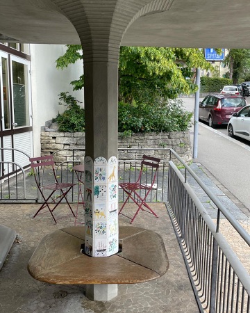 Stützen, Vordächer aus Beton, Keramik · Kinderspital — Otto Rudolf Salvisberg
