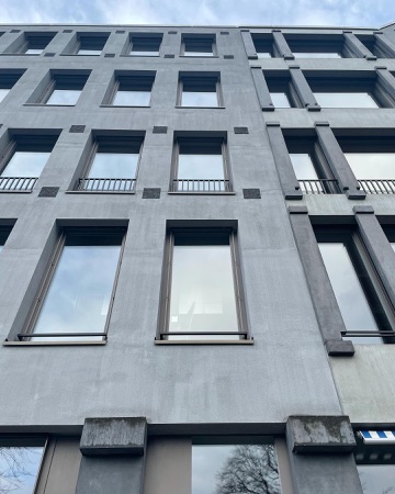 Fassaden, Fenster aus Beton, Metall · Hotelfachschule Belvoirpark — Peter Märkli
