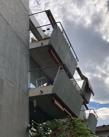 Fassaden, Balkone aus Beton, Metall · Affordable Housing Langgrütstrasse — gus wüstemann architects
