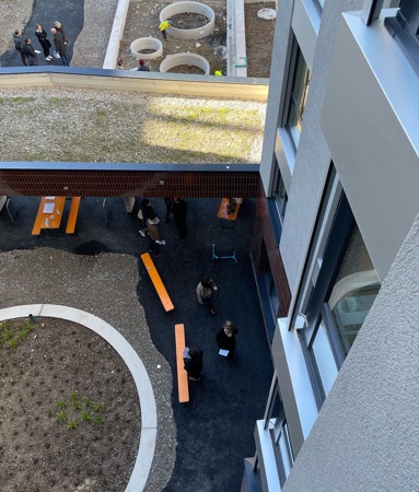 Fassaden, Fenster aus Beton, Glas · Manegg Mitte — Neff Neumann Architekten