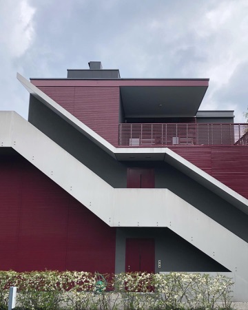 Fassaden, Treppenhäuser aus Beton, Holz · Wohnhäuser Wehrenbachhalde — Burkhalter Sumi Architekten