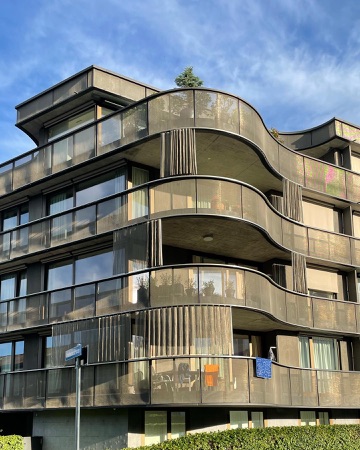 Fassaden, Handläufe aus Metall, Glas · Mehrfamilienhaus Rondo — Graber Pulver Architekten