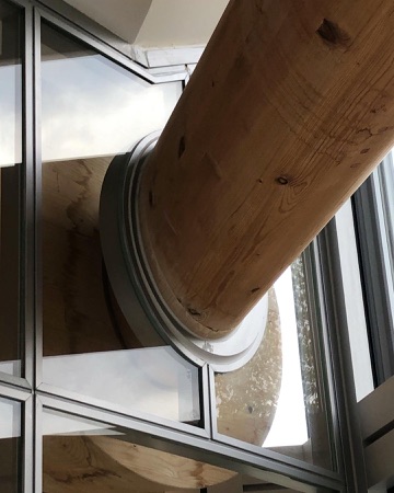 Fenster aus Holz, Glas · Tamedia office building — Shigeru Ban Architects