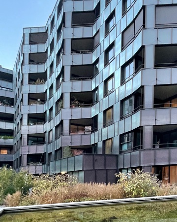 Fassaden, Fenster aus Metall, Glas · Wohnüberbauung Guggach — BS+EMI Architektenpartner