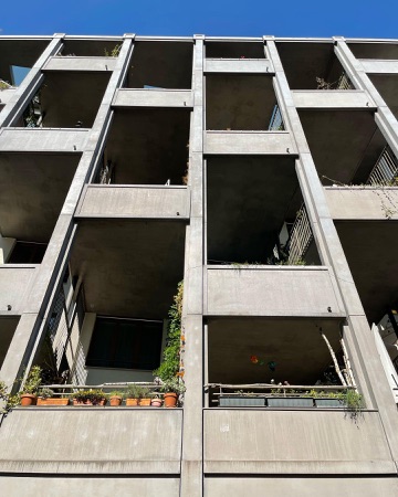Fassaden, Balkone aus Beton, Metall · Mehr als Wohnen, Haus F — Futurafrosch