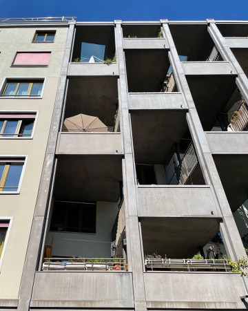Fassaden, Balkone aus Beton, Metall · Mehr als Wohnen, Haus F — Futurafrosch