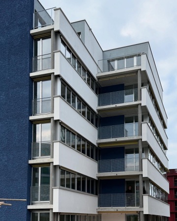 Fassaden, Fenster aus Beton, Metall · Wohnhaus Flurstrasse — Esch Sintzel Architekten