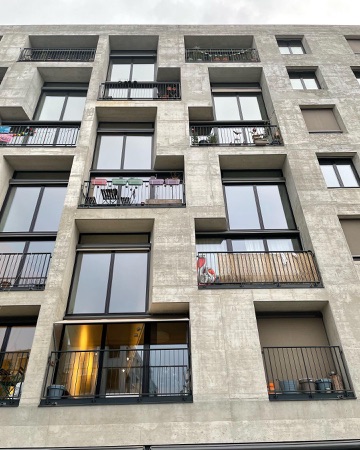 Fassaden, Fenster aus Beton, Metall · Mehr als Wohnen, Haus G — pool Architekten