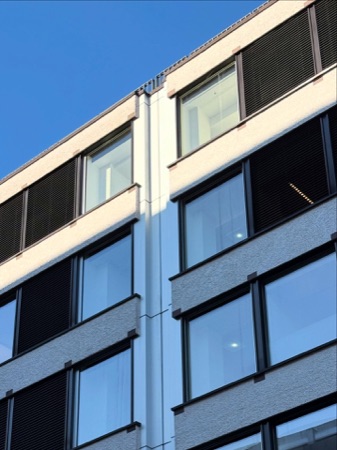 Fassaden, Fenster aus Glas, Verputz · Geschäftshaus Bleicherweg 21 — Studio Märkli