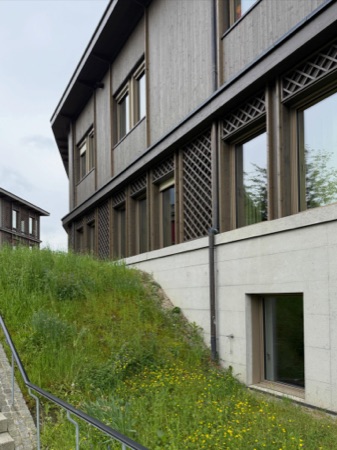 Fassaden, Fenster aus Beton, Holz · Neubau Tanne, Schweizerische Stiftung für Taubblinde — Scheibler & Villard