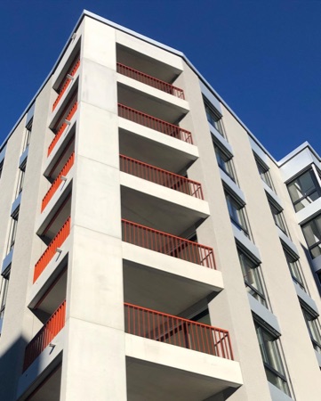 Fassaden, Fenster aus Beton, Metall · Manegg Mitte — Neff Neumann Architekten