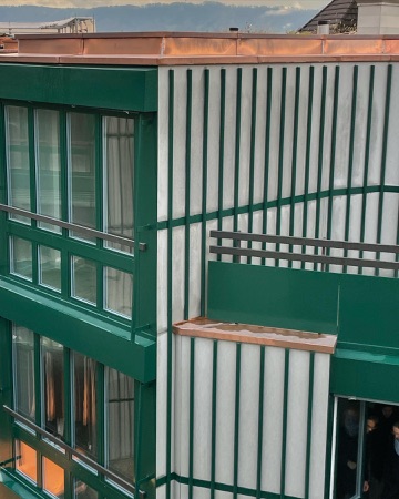 Fassaden, Fenster aus Metall, Glas · Apartment Building Hofackerstrasse — EMI Architekten