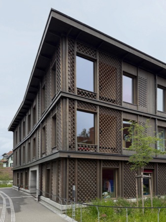 Fassaden, Fenster aus Holz, Glas · Neubau Tanne, Schweizerische Stiftung für Taubblinde — Scheibler & Villard