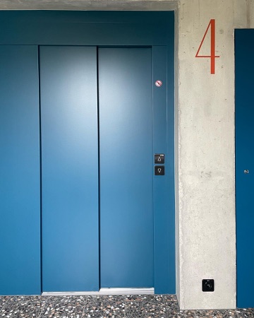 Türen aus Beton, Metall · Wohnsiedlung Birchstrasse — Enzmann Fischer Partner