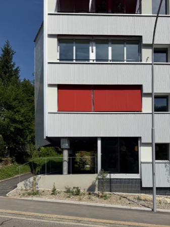 Fassaden, Fenster aus Beton, Metall · Wohnsiedlung Im Sihltal — Roider Giovanoli Architekten