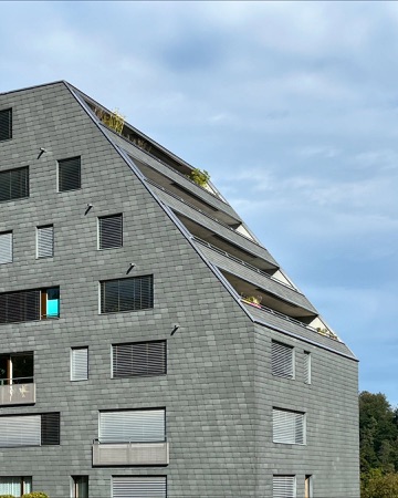 Fassaden, Fenster aus Naturstein · Wohnsiedlung Leimbachstrasse — pool Architekten