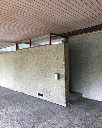 Fenster, Decken aus Beton, Holz · Friedhof Eichbühl — Hans & Annemarie Hubacher / Peter Issler