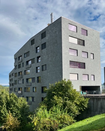 Fassaden, Fenster aus Naturstein · Wohnsiedlung Leimbachstrasse — pool Architekten