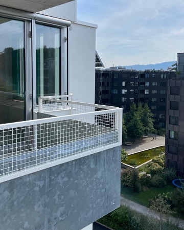 Fenster, Handläufe aus Beton, Metall · Guggach III — Donet Schäfer Reimer Architekten