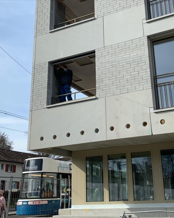 Fassaden, Fenster aus Beton, Metall · Mattenhof 3 — Galli Rudolf Architekten