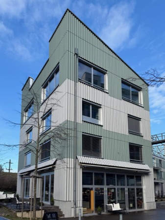 Fassaden, Fenster aus Beton, Metall · Westhof Dübendorf — Conen Sigl Architekten