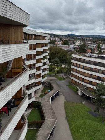 Fassaden, Balkone aus Beton, Holz · Wohnüberbauung Zellweger-Areal — Gigon / Guyer