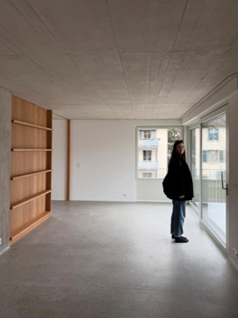 Fenster, Decken aus Beton, Holz · Mehrfamilienhaus Imfeldstrasse 5 und 7 — Huggenbergerfries Architekten