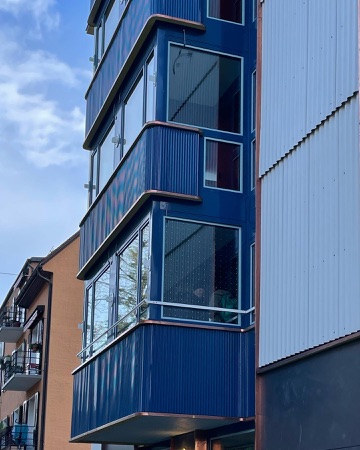 Fassaden, Fenster aus Metall, Glas · Alterswohnen Waffenplatzstrasse 18 — Loeliger Strub Architektur