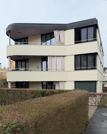 Fassaden, Fenster aus Metall, Glas · Wohnüberbauung Am Katzenbach III — BS+EMI Architektenpartner
