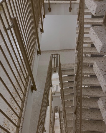 Treppenhäuser, Handläufe aus Metall · Wohnüberbauung Wydäckerring — Duplex Architekten