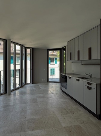 Fenster, Küchen aus Holz, Glas · Apartment Building Milchbuck — EMI Architekten