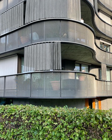 Fassaden, Handläufe aus Metall, Glas · Mehrfamilienhaus Rondo — Graber Pulver Architekten