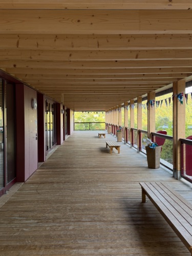 Stützen, Decken aus Holz · Schulanlage Wilacker — bernath+widmer Architekten