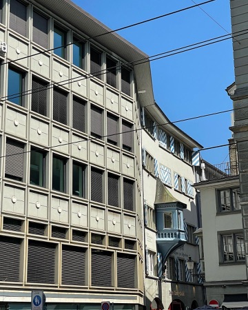 Fassaden, Fenster aus Metall, Glas · Geschäftshaus Modissa — Karl Egender / Wilhelm Müller